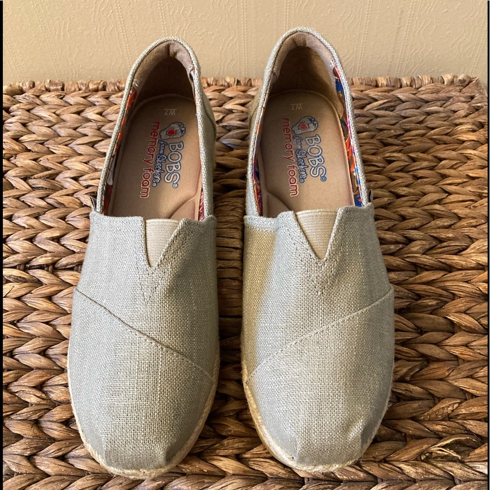 Bobs Espadrilles Greige Sz 7